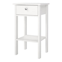 Thumbnail for Madrid Bedside Table with 1 Drawer in White