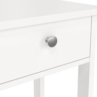 Thumbnail for Madrid Bedside Table with 1 Drawer in White