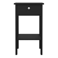 Thumbnail for Madrid Bedside Table with 1 Drawer in Matt Black