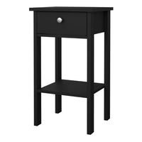 Thumbnail for Madrid Bedside Table with 1 Drawer in Matt Black