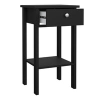 Thumbnail for Madrid Bedside Table with 1 Drawer in Matt Black