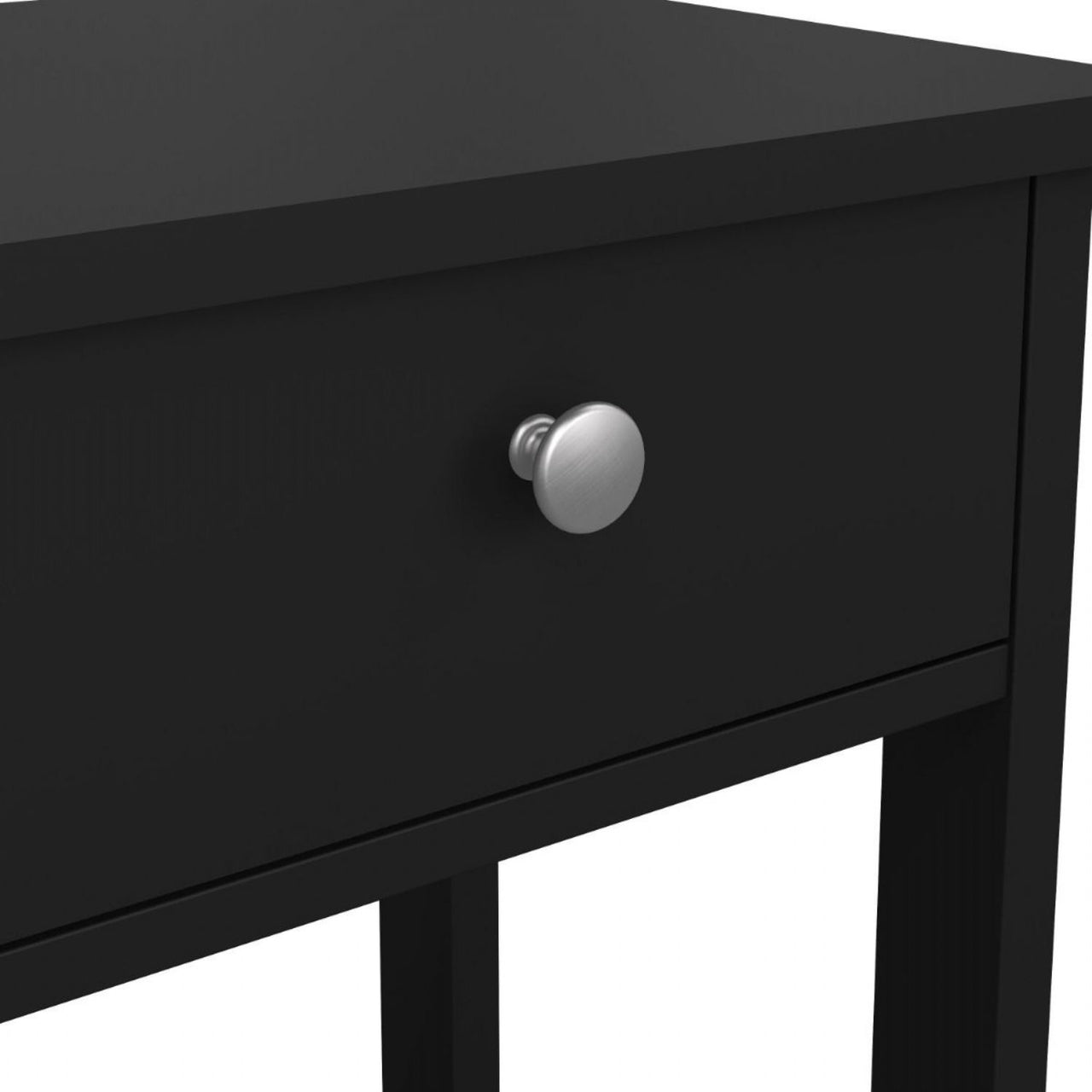 Madrid Bedside Table with 1 Drawer in Matt Black