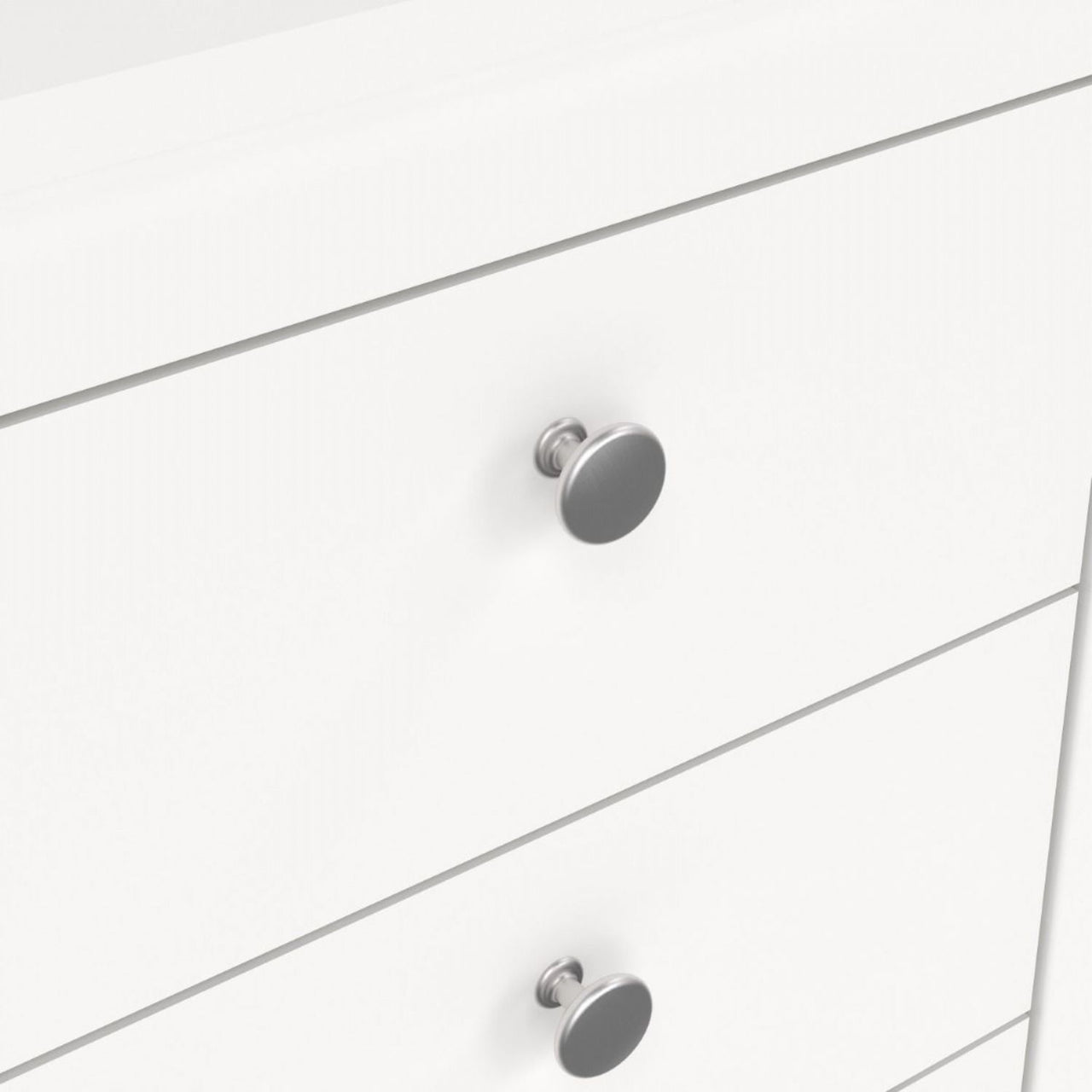 Madrid Bedside Table 3 Drawers in White