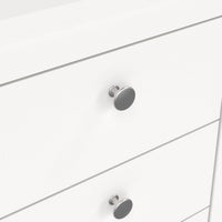 Thumbnail for Madrid Bedside Table 3 Drawers in White