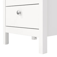 Thumbnail for Madrid Bedside Table 3 Drawers in White