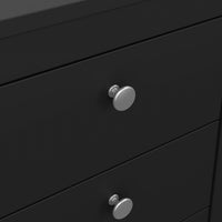 Thumbnail for Madrid Bedside Table 3 Drawers in Matt Black