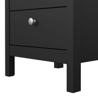 Thumbnail for Madrid Bedside Table 3 Drawers in Matt Black