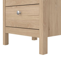 Thumbnail for Madrid Bedside Table 3 Drawers in Jackson Hickory Oak