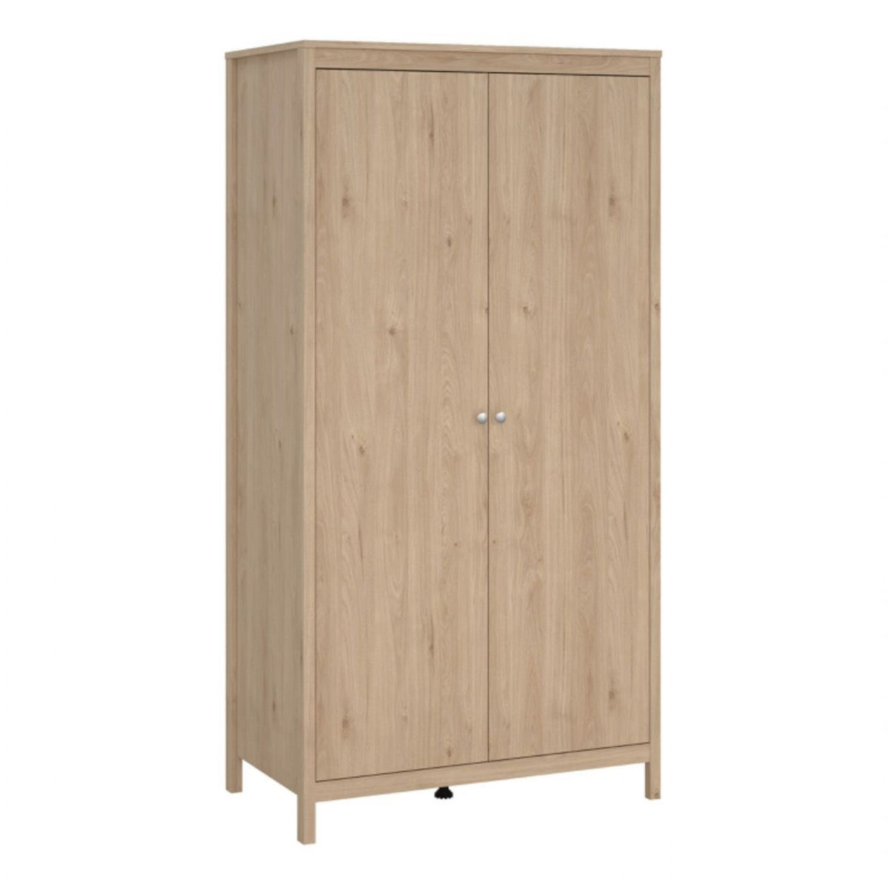 Madrid Package Bedside Table 2 Drawers + Chest 5 Drawer + 2 Door Wardrobe in Jackson Hickory Oak