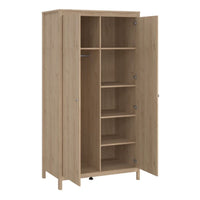 Thumbnail for Madrid Package Bedside Table 2 Drawers + Chest 5 Drawer + 2 Door Wardrobe in Jackson Hickory Oak