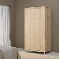 Thumbnail for Madrid Package Bedside Table 2 Drawers + Chest 5 Drawer + 2 Door Wardrobe in Jackson Hickory Oak