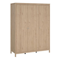 Thumbnail for Madrid Package Bedside Table 2 Drawers + Chest 5 Drawer + 3 Door Wardrobe in Jackson Hickory Oak