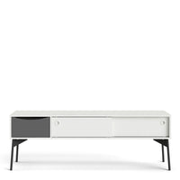 Thumbnail for Fur TVUnit 2 sliding Doors + 1 Drawer in Grey and White