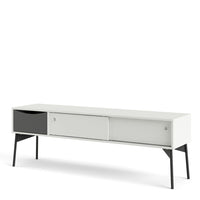 Thumbnail for Fur TVUnit 2 sliding Doors + 1 Drawer in Grey and White