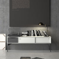 Thumbnail for Fur TVUnit 2 sliding Doors + 1 Drawer in Grey and White