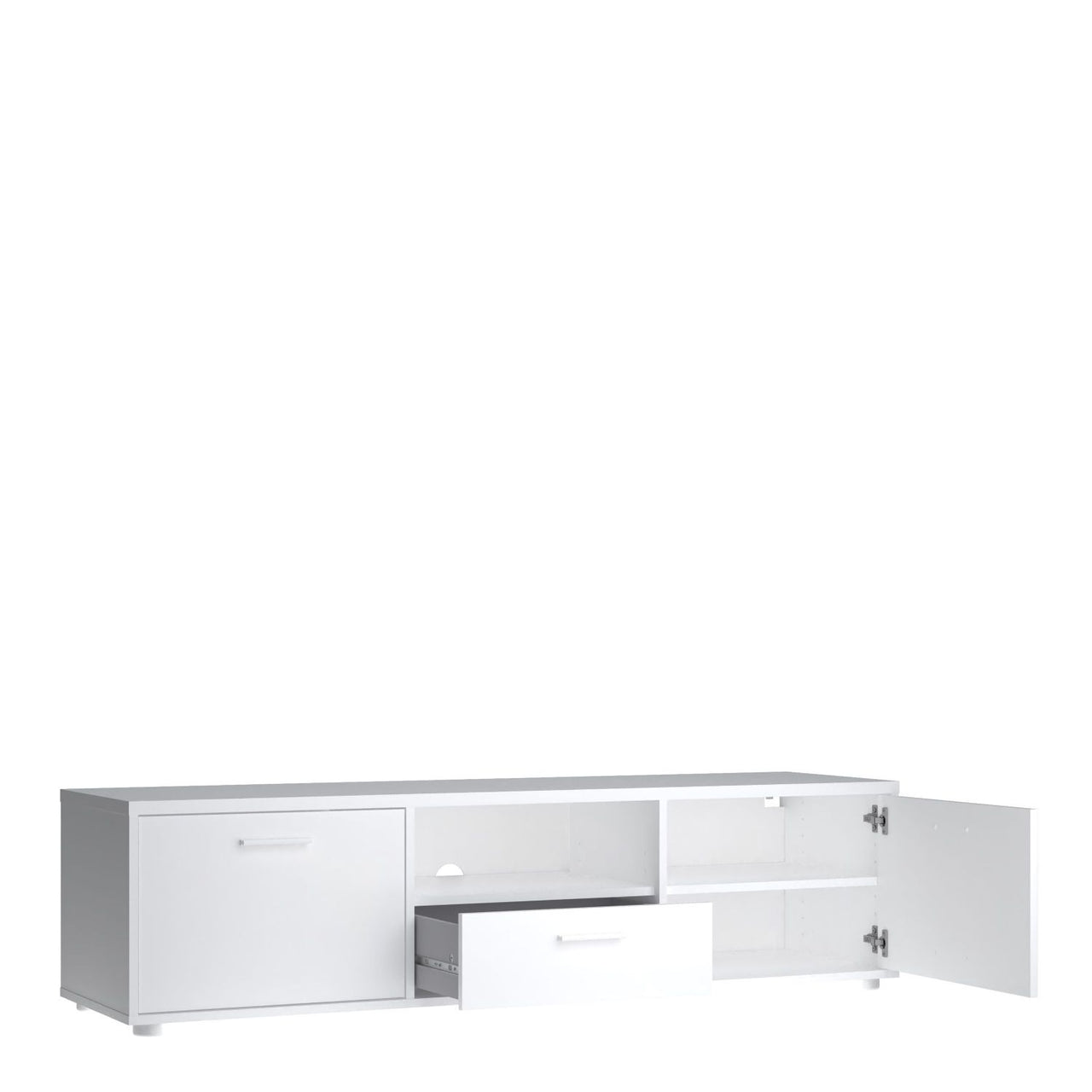 Media TVunit with 2 doors + 1 drawer 147 cm White