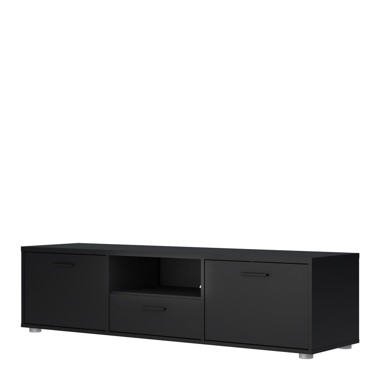 Media TVunit with 2 doors + 1 drawer 147 cm Black