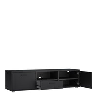 Thumbnail for Media TVunit with 2 doors + 1 drawer 147 cm Black