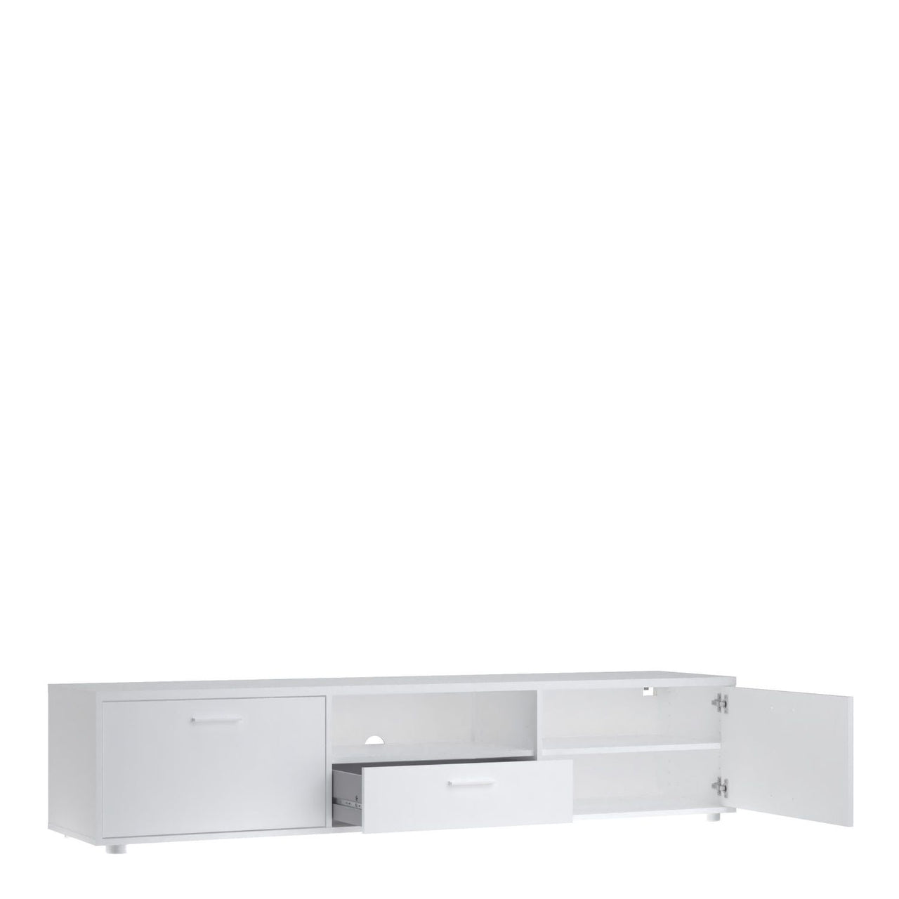 Media TVunit with 2 doors + 1 drawer 177 cm White