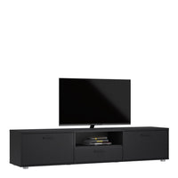 Thumbnail for Media TVunit with 2 doors + 1 drawer 177 cm Black