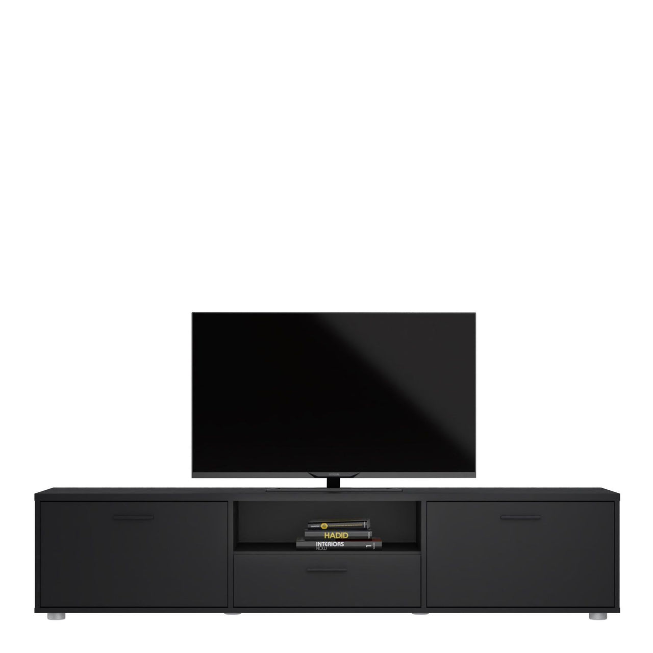 Media TVunit with 2 doors + 1 drawer 177 cm Black