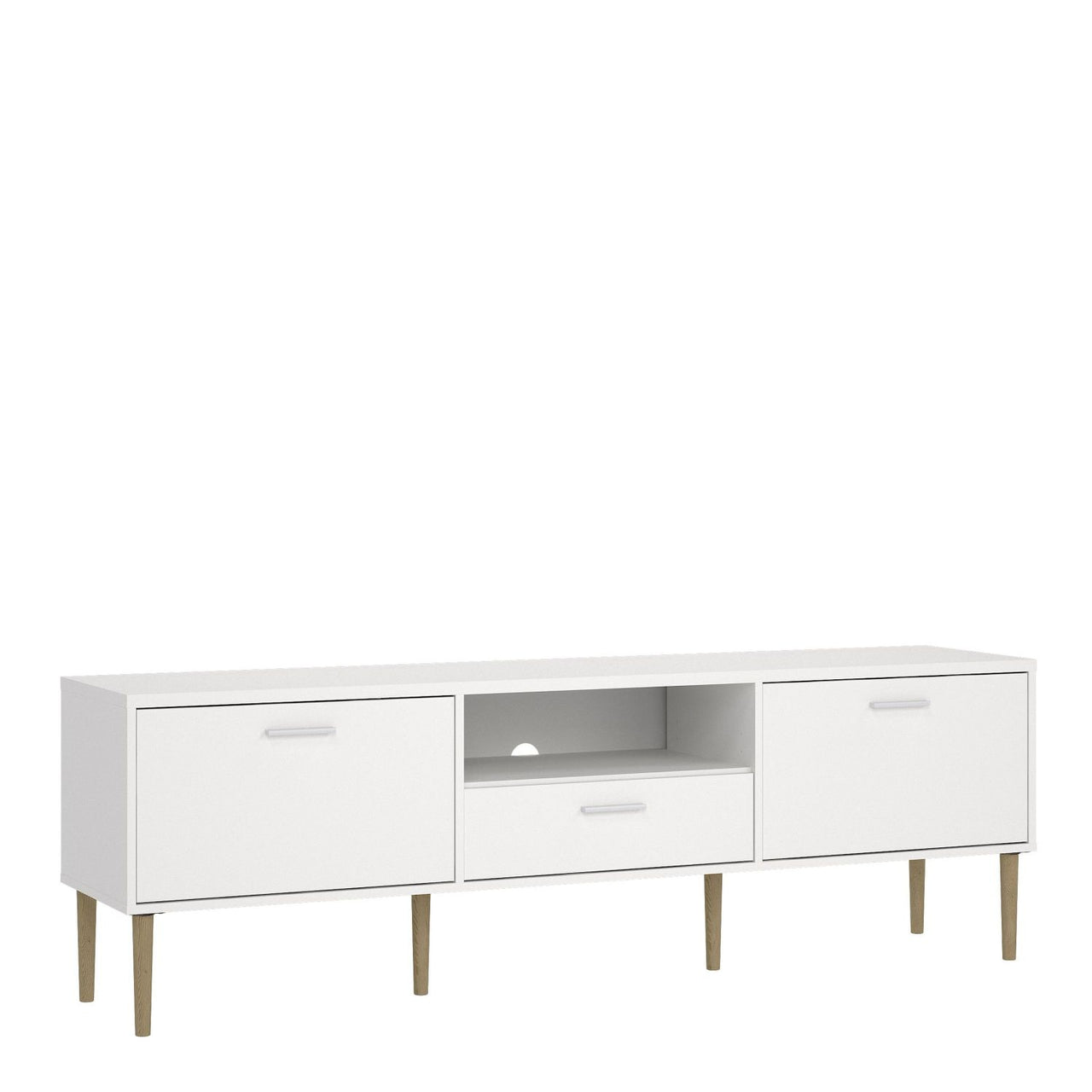 Media TVUnit with 2 Doors + 1 Drawer in White