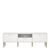 Thumbnail for Media TVUnit with 2 Doors + 1 Drawer in White