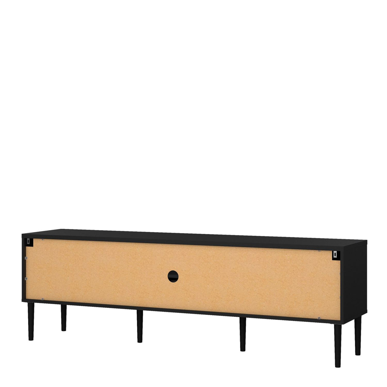 Media TVUnit with 2 Doors + 1 Drawer in Black