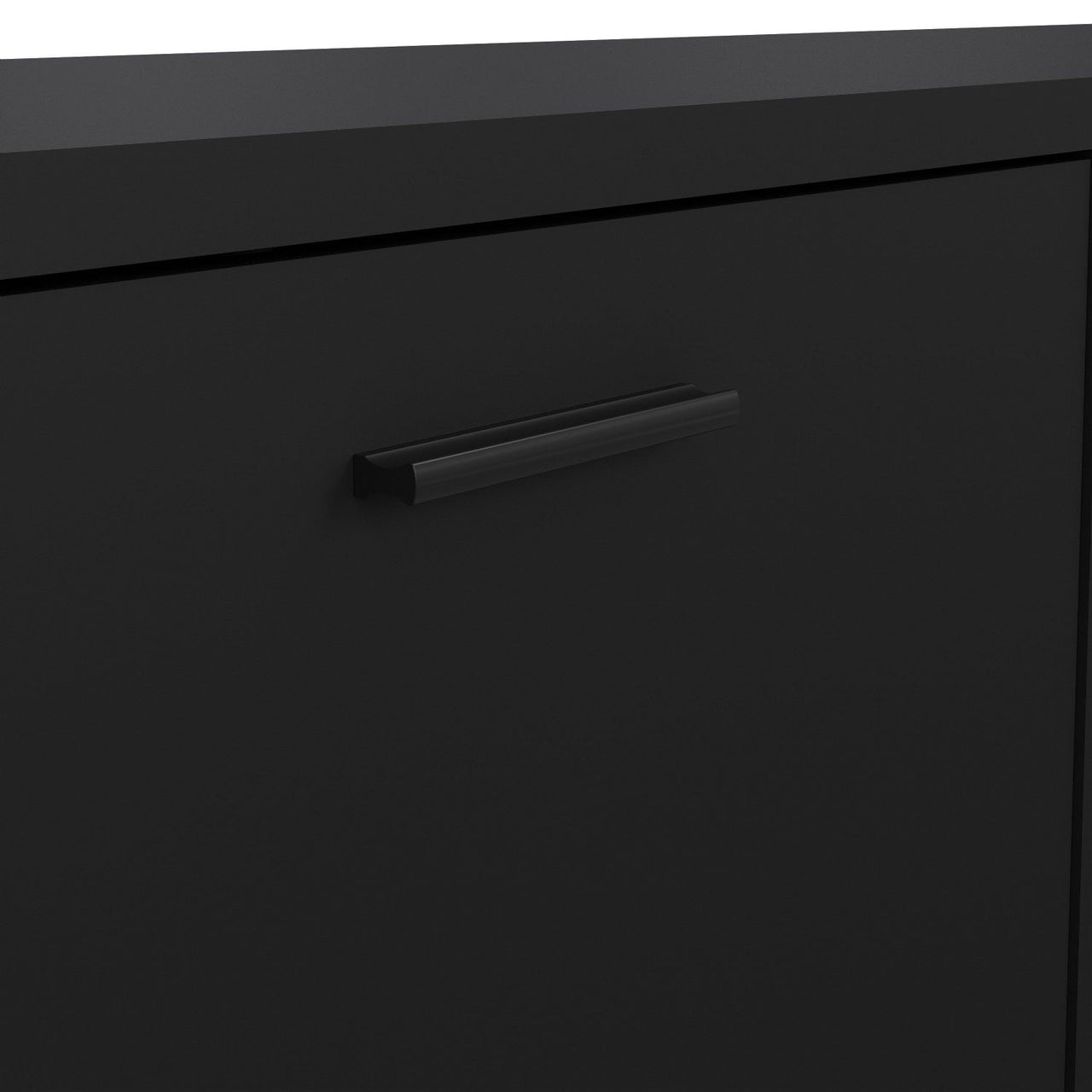 Media TVUnit with 2 Doors + 1 Drawer in Black