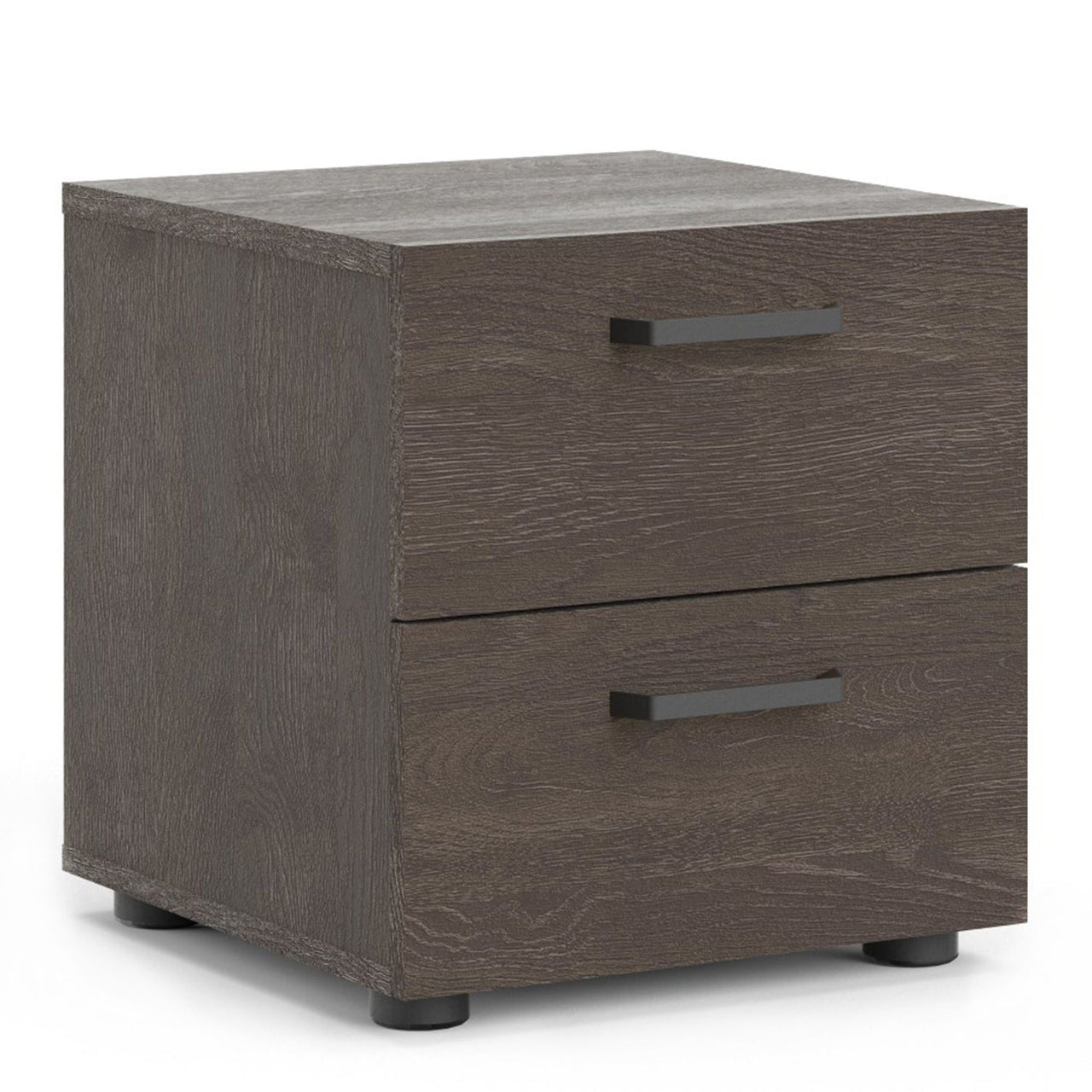 Dallas Nightstand 2 drawers in Rovere Gessato Dark Oak