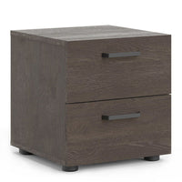 Thumbnail for Dallas Nightstand 2 drawers in Rovere Gessato Dark Oak