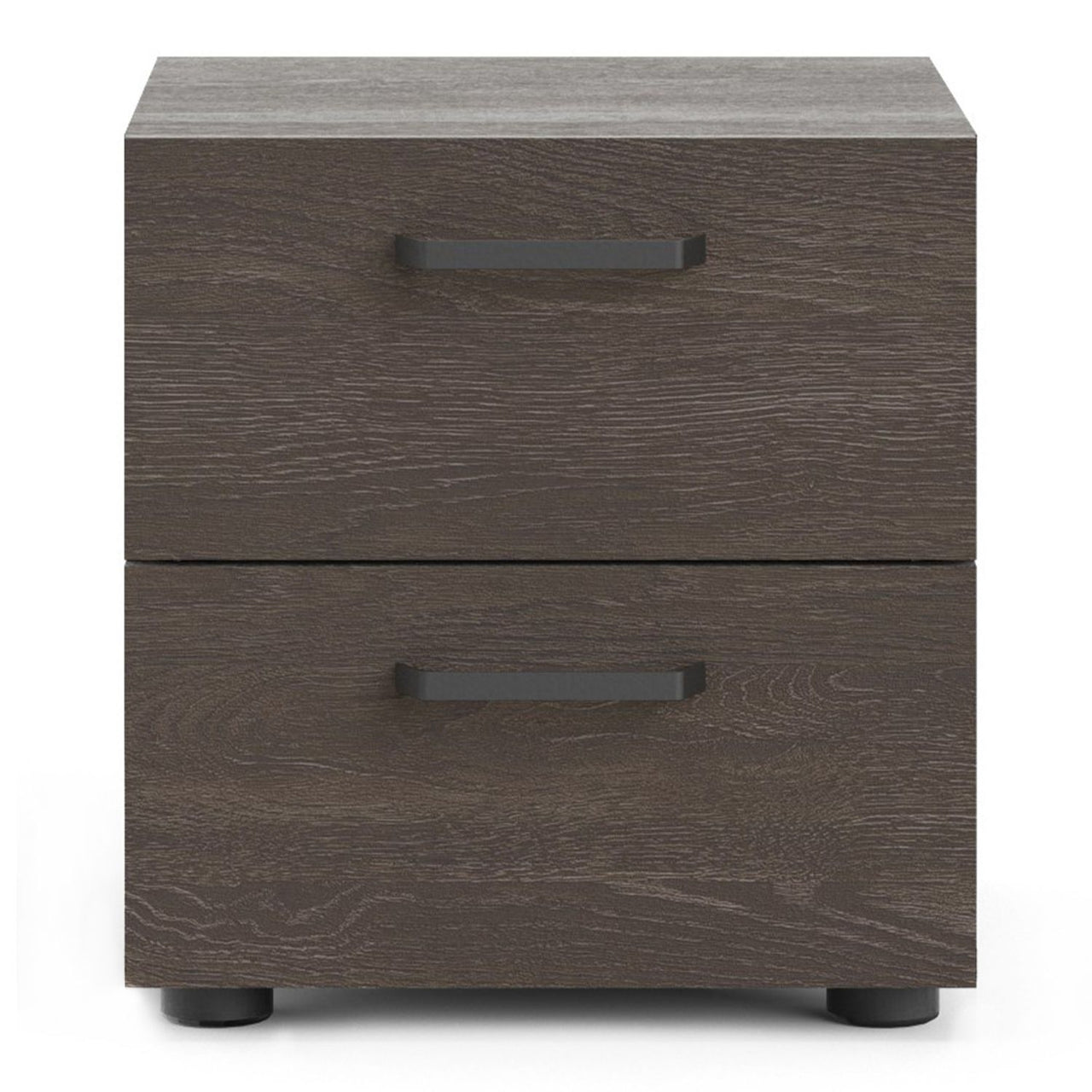 Dallas Nightstand 2 drawers in Rovere Gessato Dark Oak