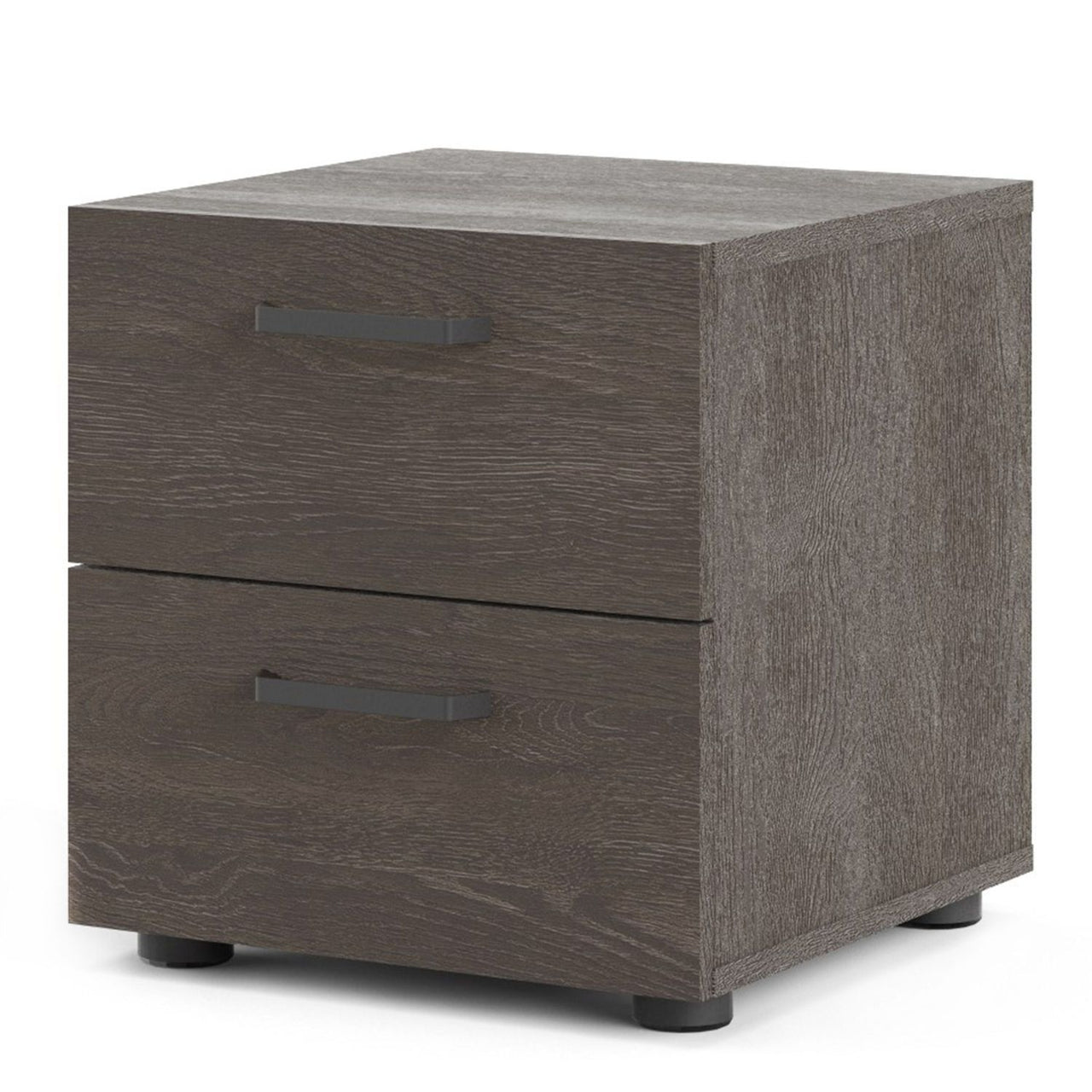 Dallas Nightstand 2 drawers in Rovere Gessato Dark Oak