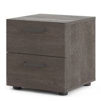 Thumbnail for Dallas Nightstand 2 drawers in Rovere Gessato Dark Oak