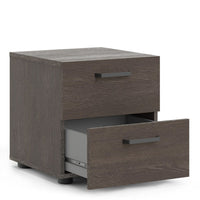 Thumbnail for Dallas Nightstand 2 drawers in Rovere Gessato Dark Oak