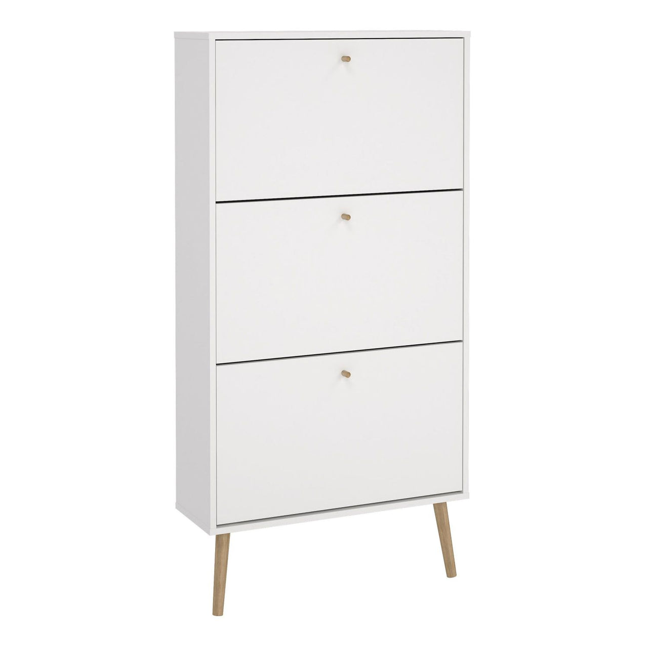 Cumbria Shoe Cabinet 3 Flip Down Doors White