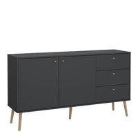 Thumbnail for Cumbria Sideboard 2 Doors + 3 Drawers Dark Grey