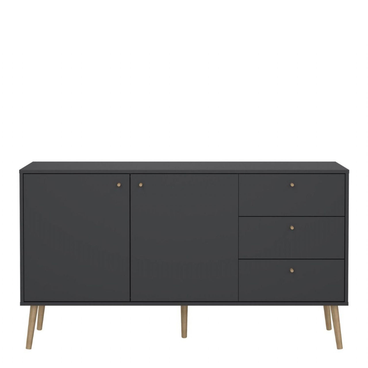 Cumbria Sideboard 2 Doors + 3 Drawers Dark Grey