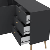 Thumbnail for Cumbria Sideboard 2 Doors + 3 Drawers Dark Grey