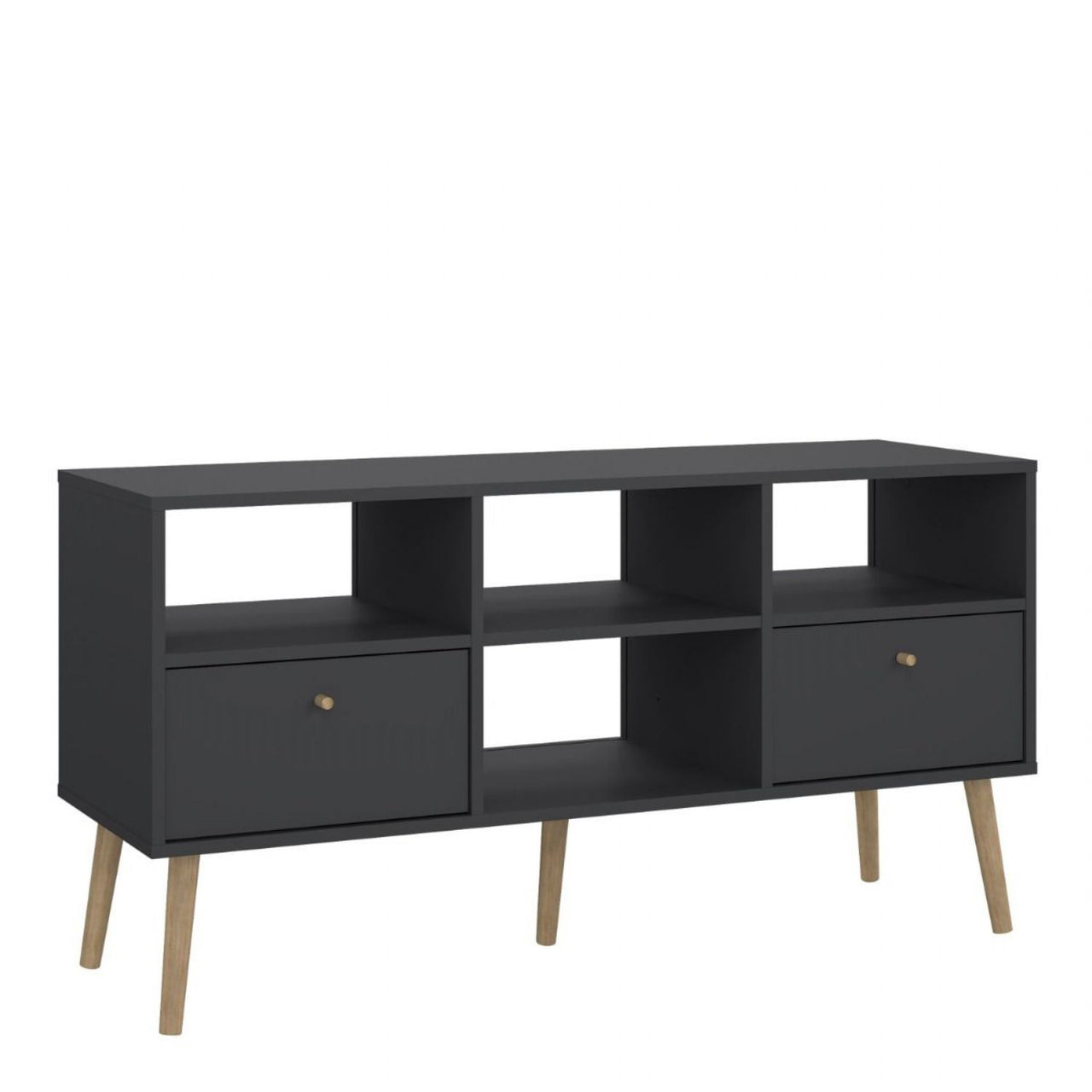 Cumbria TVUnit 2 Drawers Dark Grey