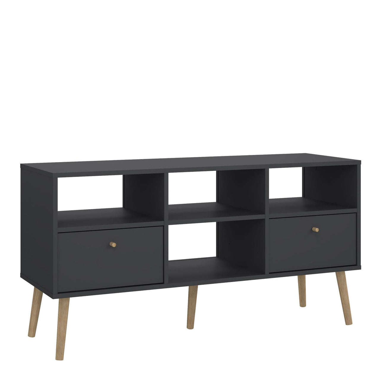 Cumbria TVUnit 2 Drawers Dark Grey