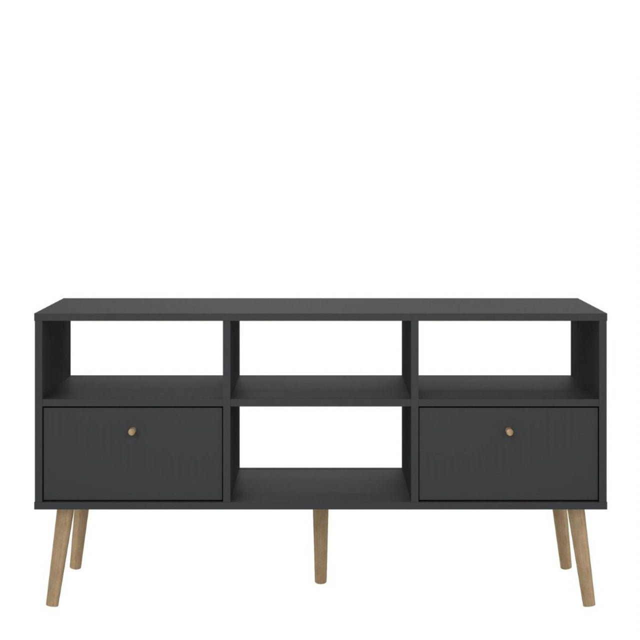 Cumbria TVUnit 2 Drawers Dark Grey