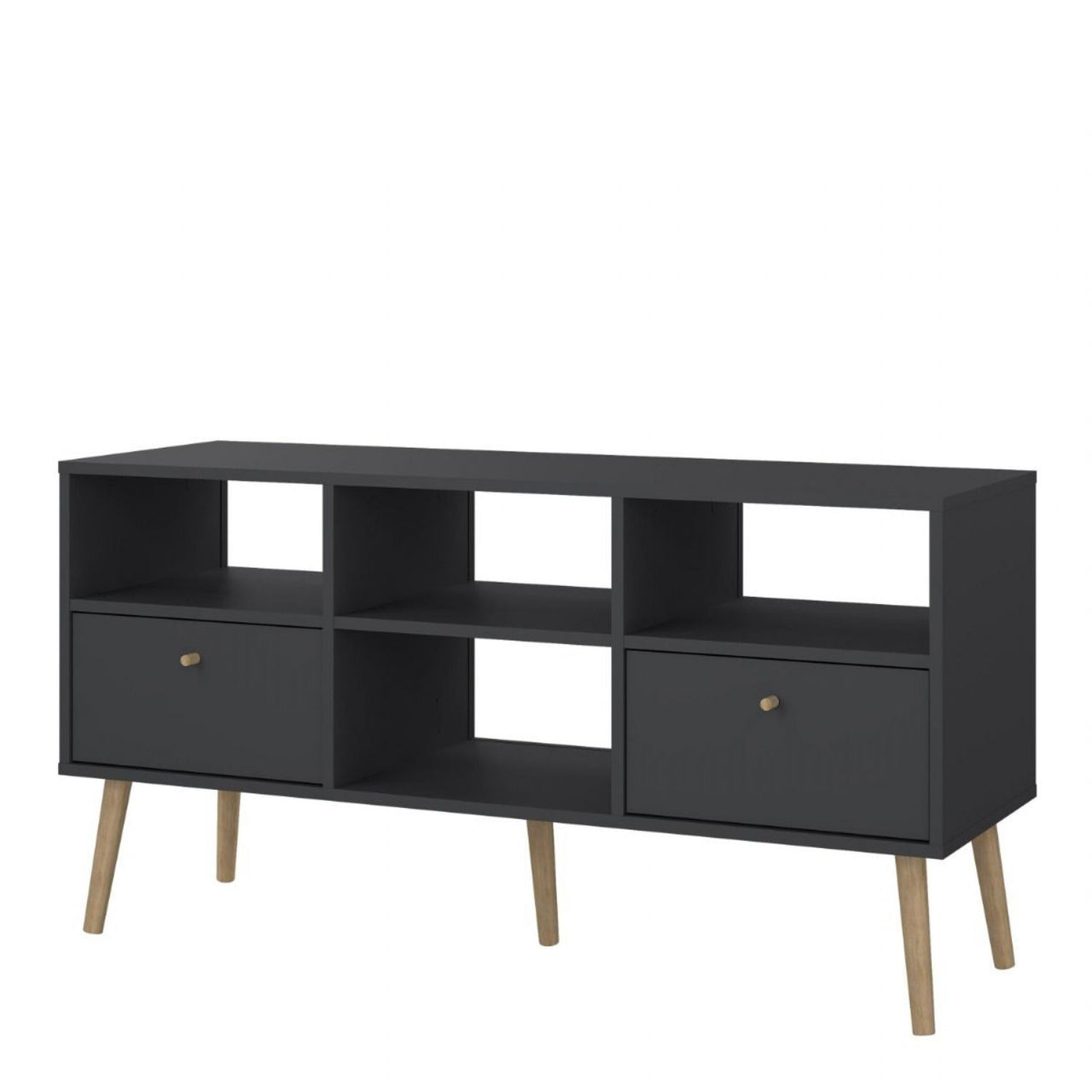 Cumbria TVUnit 2 Drawers Dark Grey