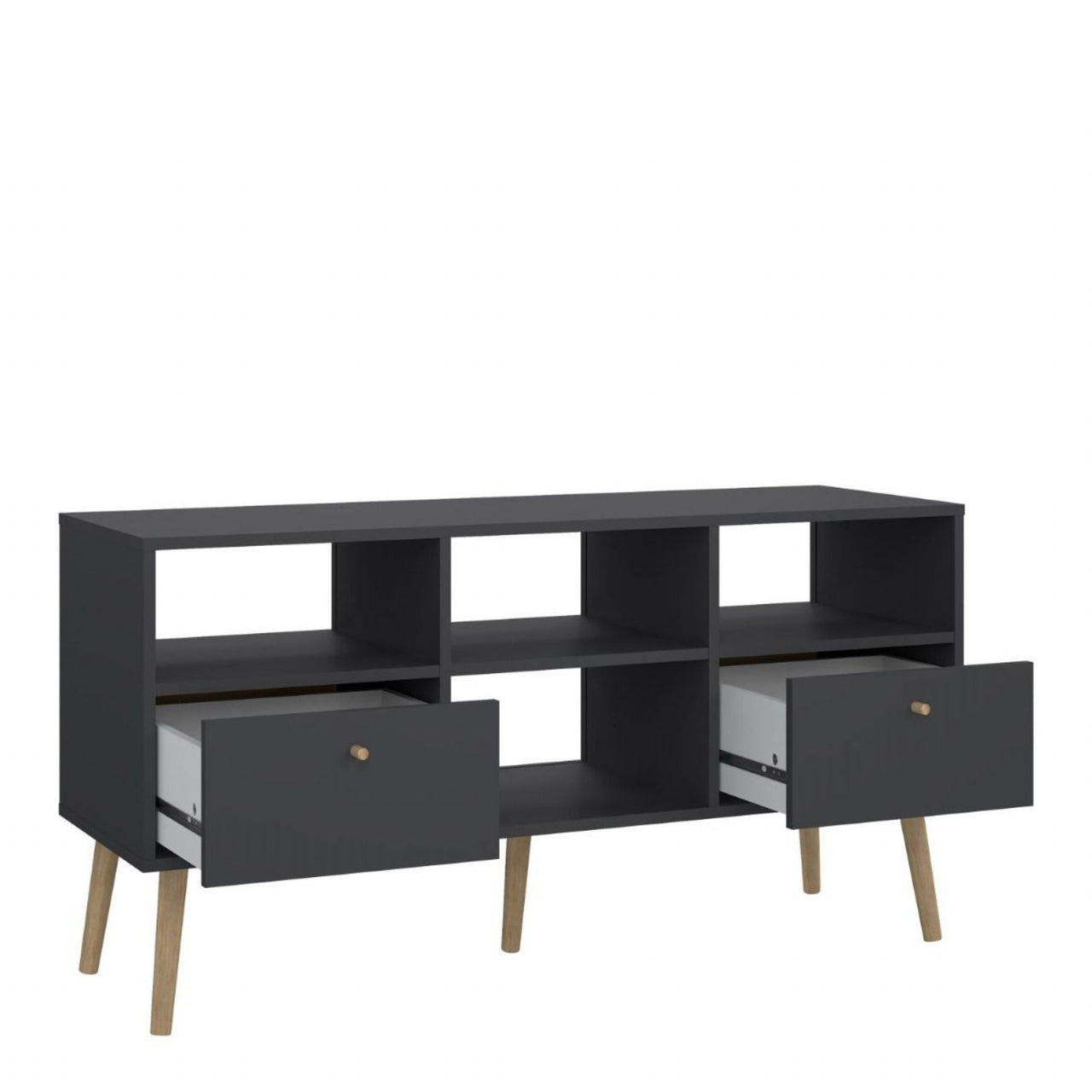 Cumbria TVUnit 2 Drawers Dark Grey