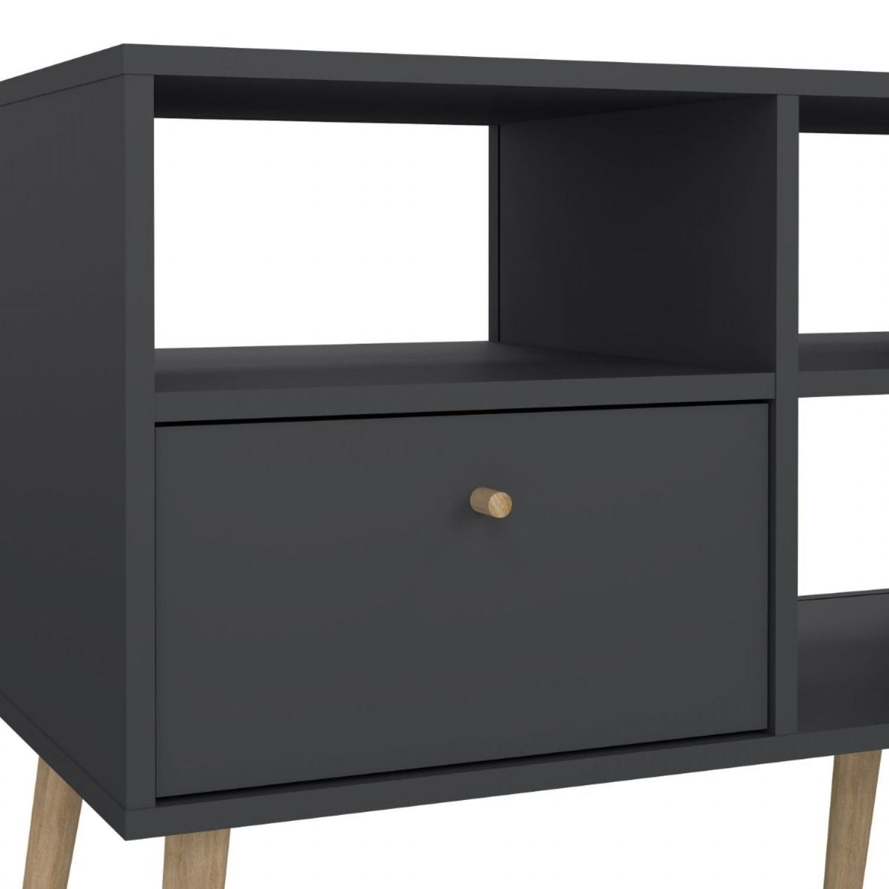 Cumbria TVUnit 2 Drawers Dark Grey