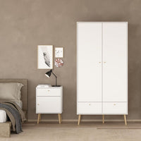 Thumbnail for Cumbria Nightstand 1 Door + 1 Drawer White