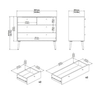 Thumbnail for Cumbria Chest 2 + 2 Drawers White