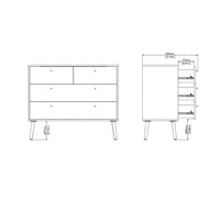 Thumbnail for Cumbria Chest 2 + 2 Drawers White