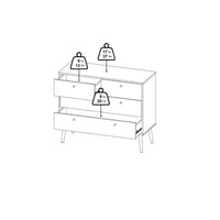 Thumbnail for Cumbria Chest 2 + 2 Drawers White