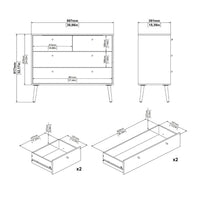 Thumbnail for Cumbria Chest 2 + 2 Drawers Dark Grey